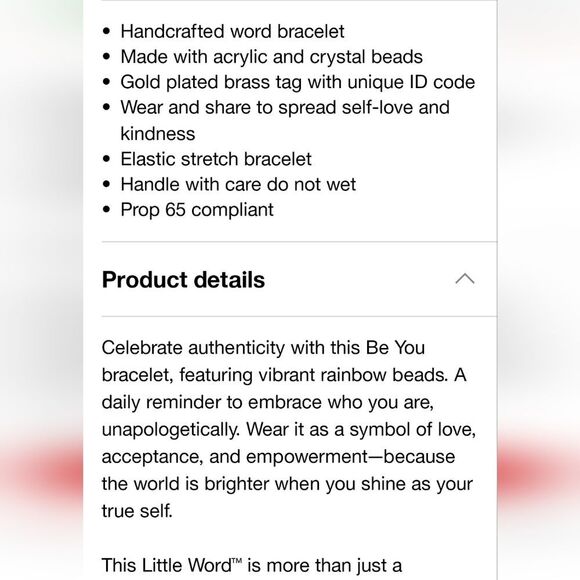 Little Words Project "Be You" Beaded Bracelet - Picture 6 of 8